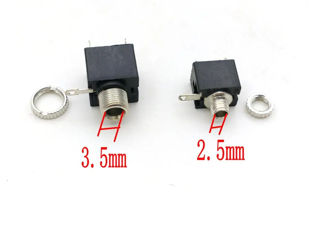 20Pcs 2.5Mm/3.5Mm Femmina Mono Audio Switched Socket Pannello Martinetti Connettore