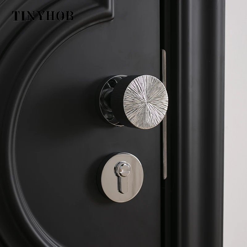 Tinyhob Hammer Pattern Set Di Serrature Per Porte In Ottone Interni In Ottone Camera Da Letto Bagno Set Di Leve Per Porte In Legno Doppio Passaggio Co