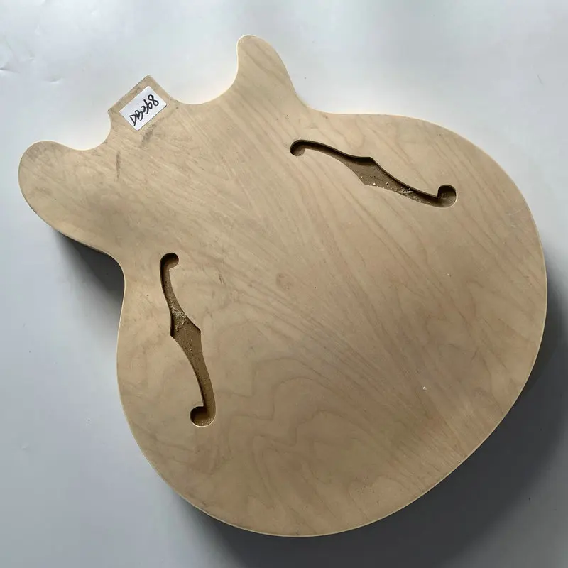 Db368 Genuine Epi Electric Bass Semi Hollowbody Double Cutaway Incompiuto Jazz Bass Body Acero Naturale Senza Vernici Autorizzato