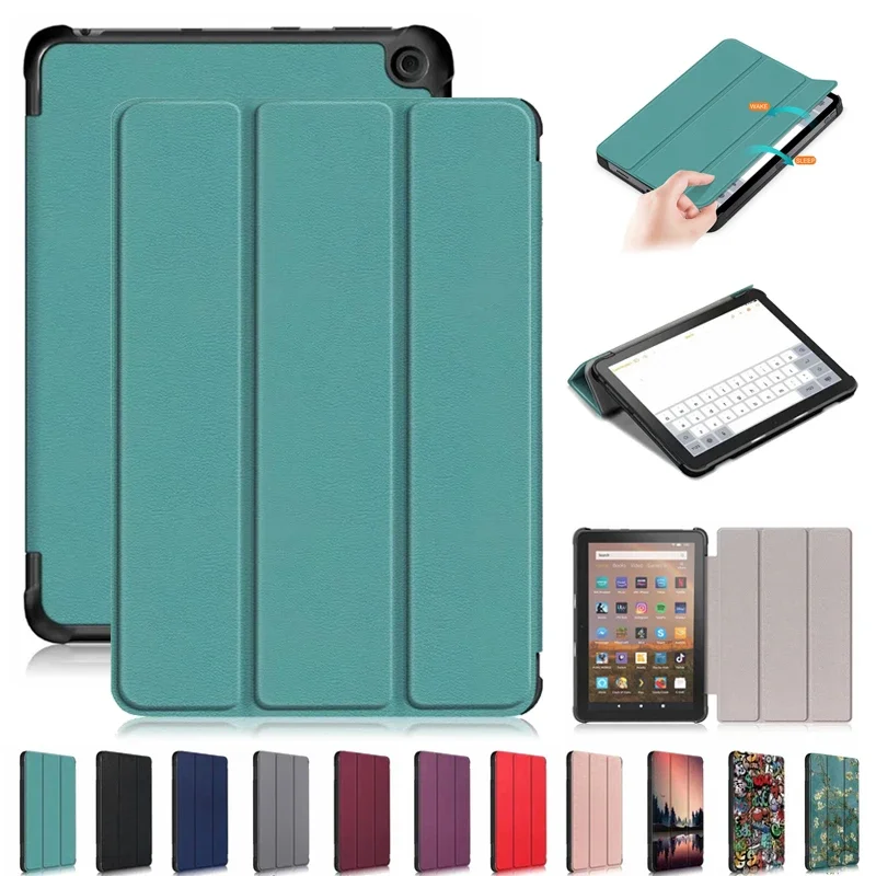 Per Fire Hd 8 2022 Custodia Smart Cover Magnetica Tri-Piegata Per Amazon Fire Hd 8 Case 2022 Fire Hd8 Plus 2022 Cover 12Th Gen