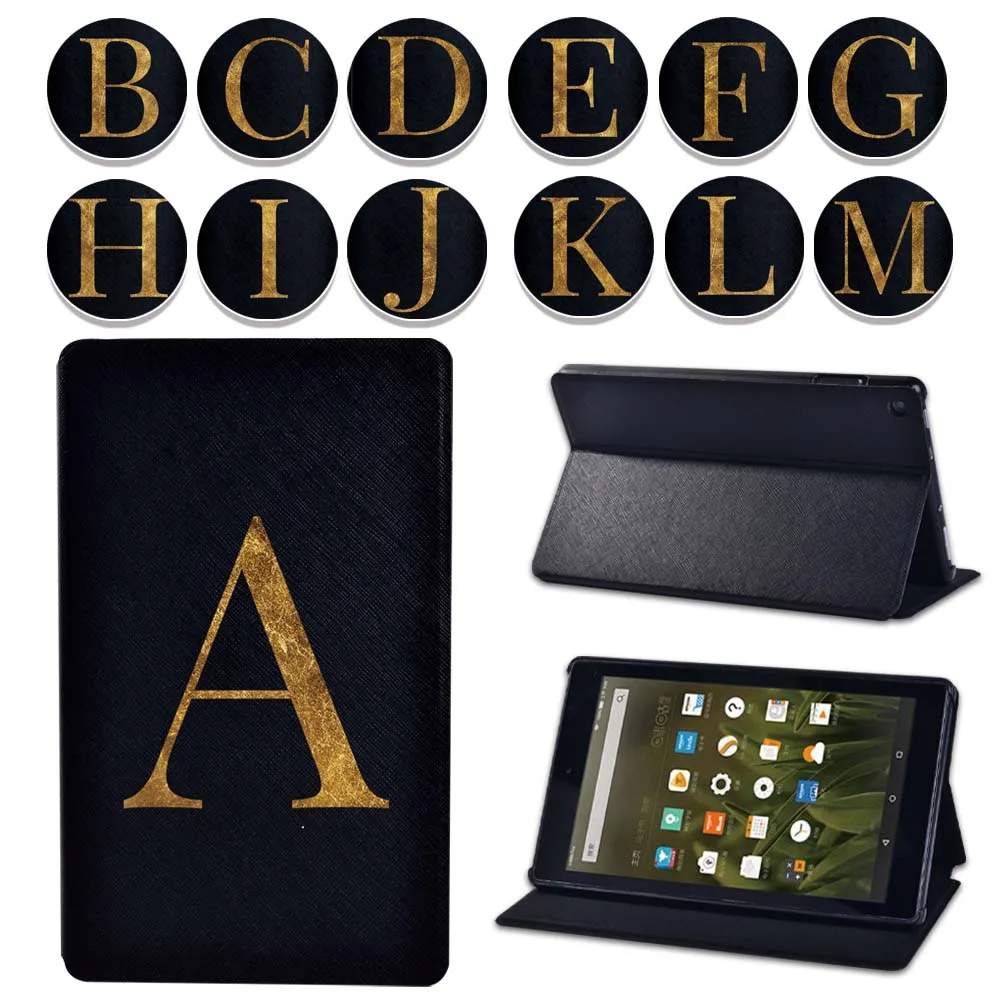 Custodia Per Fire Hd 10 11 ° 2021/Hd 8 Plus 10 ° Guscio Pieghevole In Pelle Pu Per Fire 7/Fire Hd 8/Fire Hd 10 Funda Tablet Letter Cover