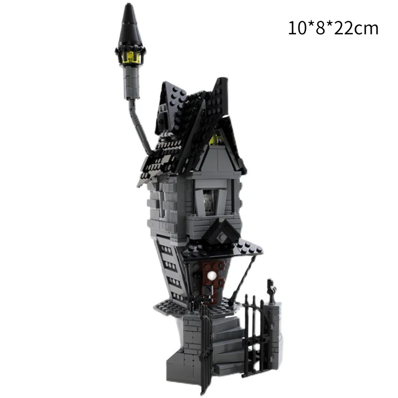 Moc Halloween Jack Skellingtoned House-Nightmareal Before Christmas Ghost House Building Block Set City Brick Toys For Children