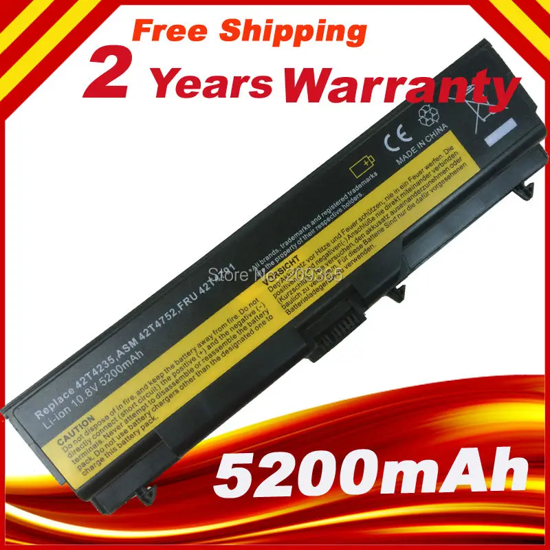 Batteria Del Computer Portatile Per Lenovo Thinkpad L512 L412 L520 E425 E520 E525 W520 T410 T420 T510 T520 42T4751 W510 W520 Sl410 Sl510 E40
