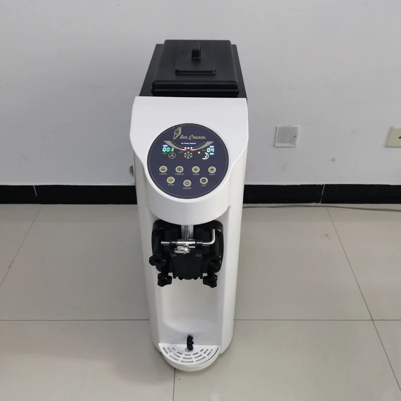 Pbobp Commercial Soft Ice Cream Maker Single-Flavor Benchtop 1200W Distributore Automatico Da Banco Per Snack Aziendali Bevande