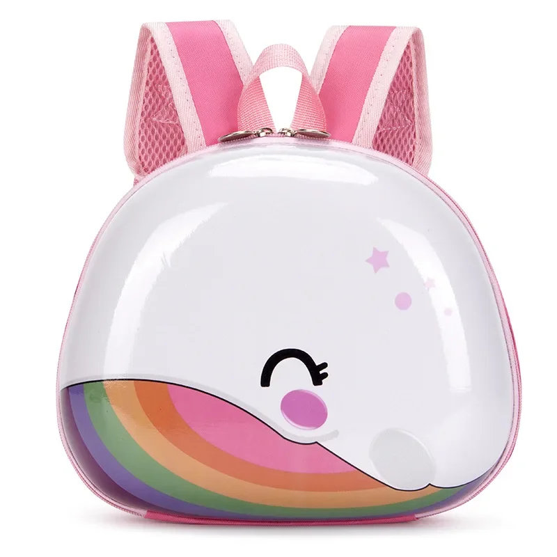 Borse Kids Kindergarten Duricrust Paint Finish Rainbow Shoulder Pad Zipper Document Bag Cartoon Toy Story Light