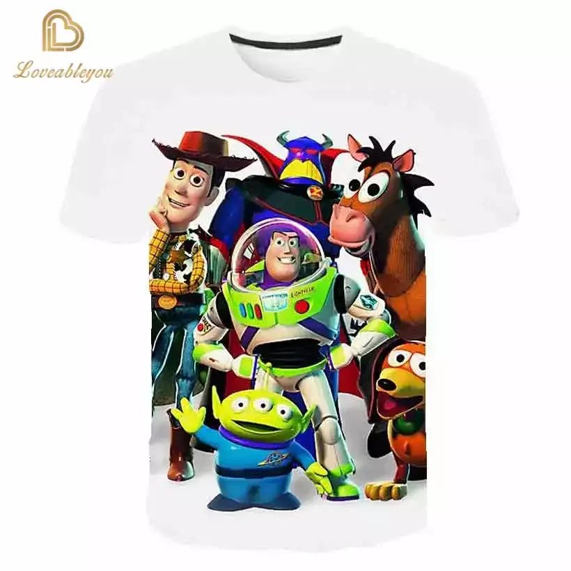 Anime Film Toy Story 4 T-Shirt Harajuku Manica Corta Cartoon Graphic T-Shirt Super Cool Per Bambini Ragazzi Hip Hop Abbigliamento Unisex