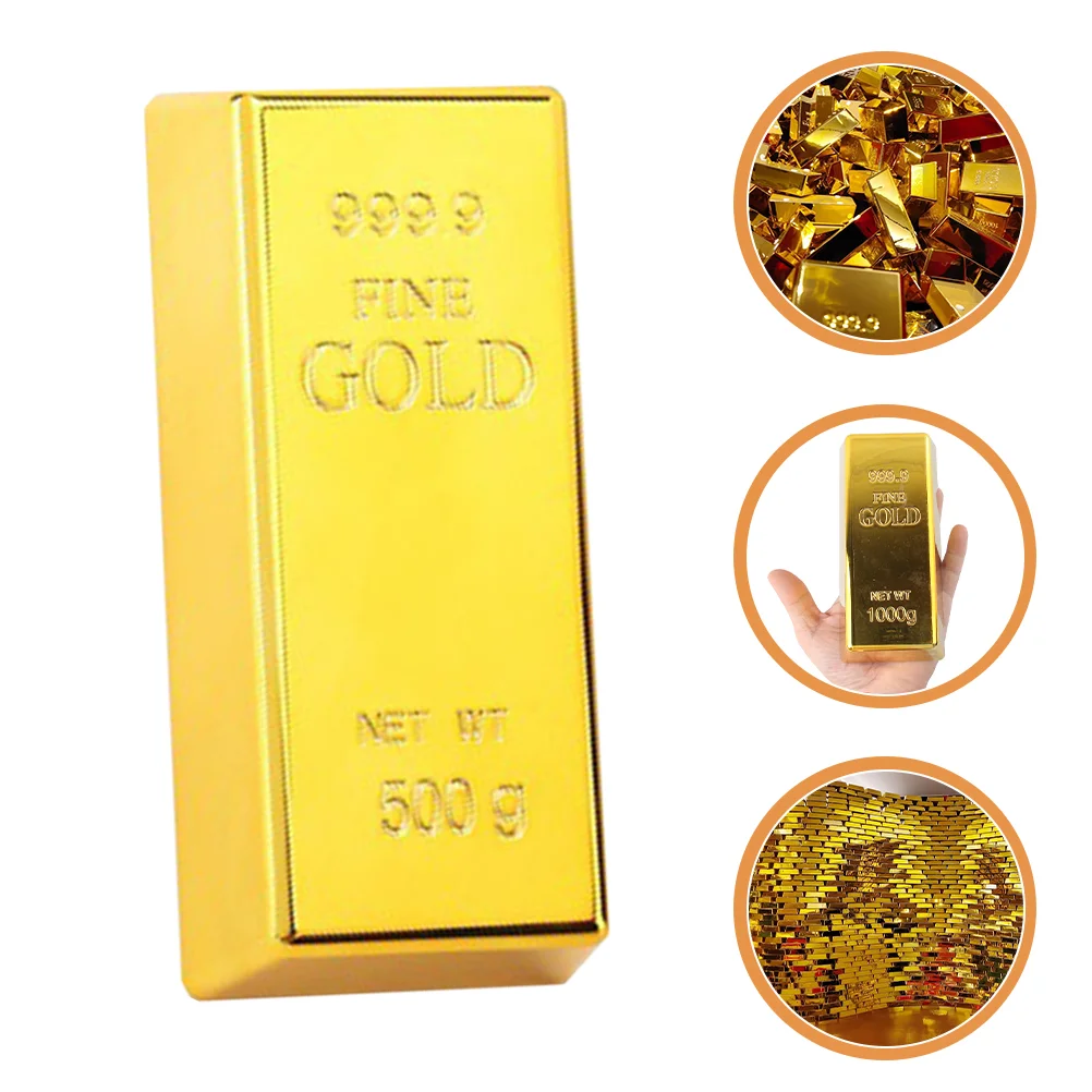 Lingotti D'Oro Lingotti Di Mattoni Pirate Bullionornament Prop Real Fake Wealth Door Lingotto Decorazione Del Tesoro Mattoni Cinesi Dorati Stop Play
