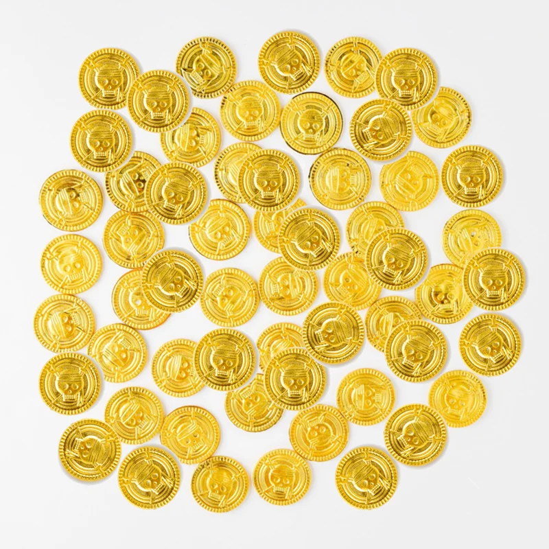 Monete D'Oro All'Ingrosso Pirate Treasure Game Halloween Kids Play Money Pirate Party Props Decorazioni Natalizie Per Bambini