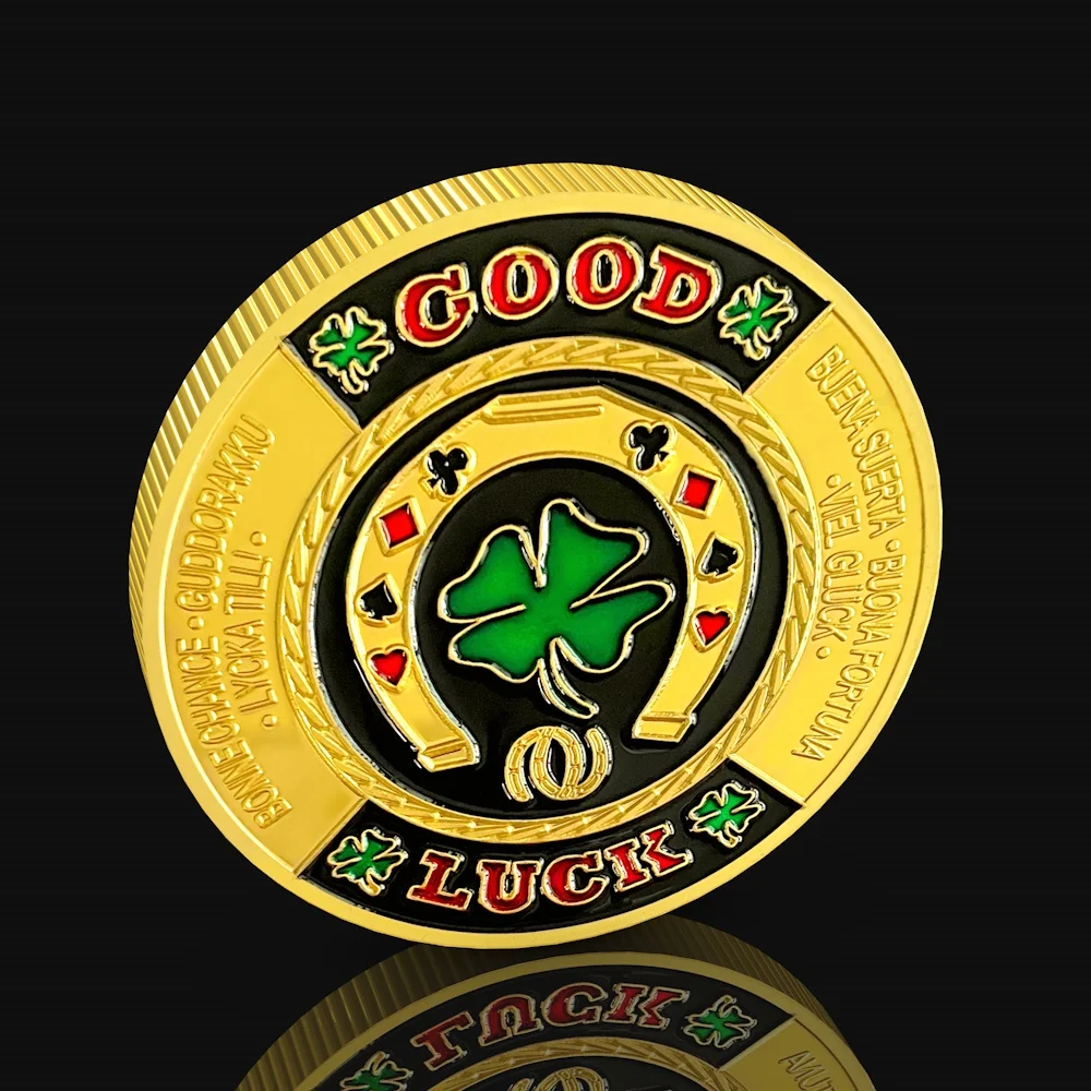 Red Heart Poker Angel Card Guard Moneta Placcata In Oro Las Vegas Metal Lucky Coin Play Chip Gift Collection