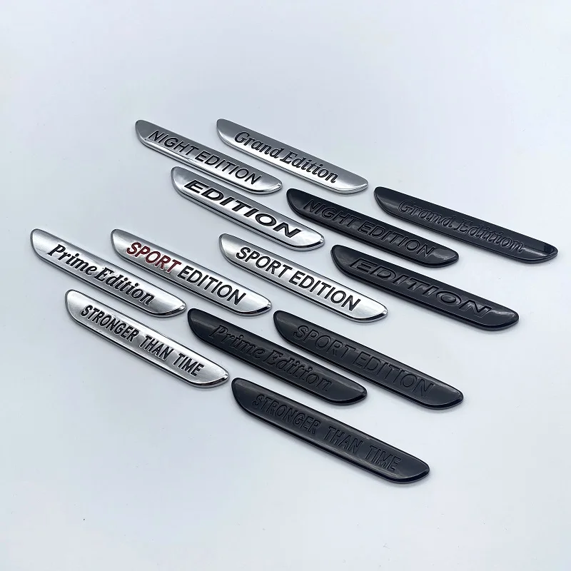 Sport Edition Night Edition Prime Edition Blade Top Abs Emblem Per Mercedes Benz Car Fender Side Badge Logo Sticker Nero Lucido