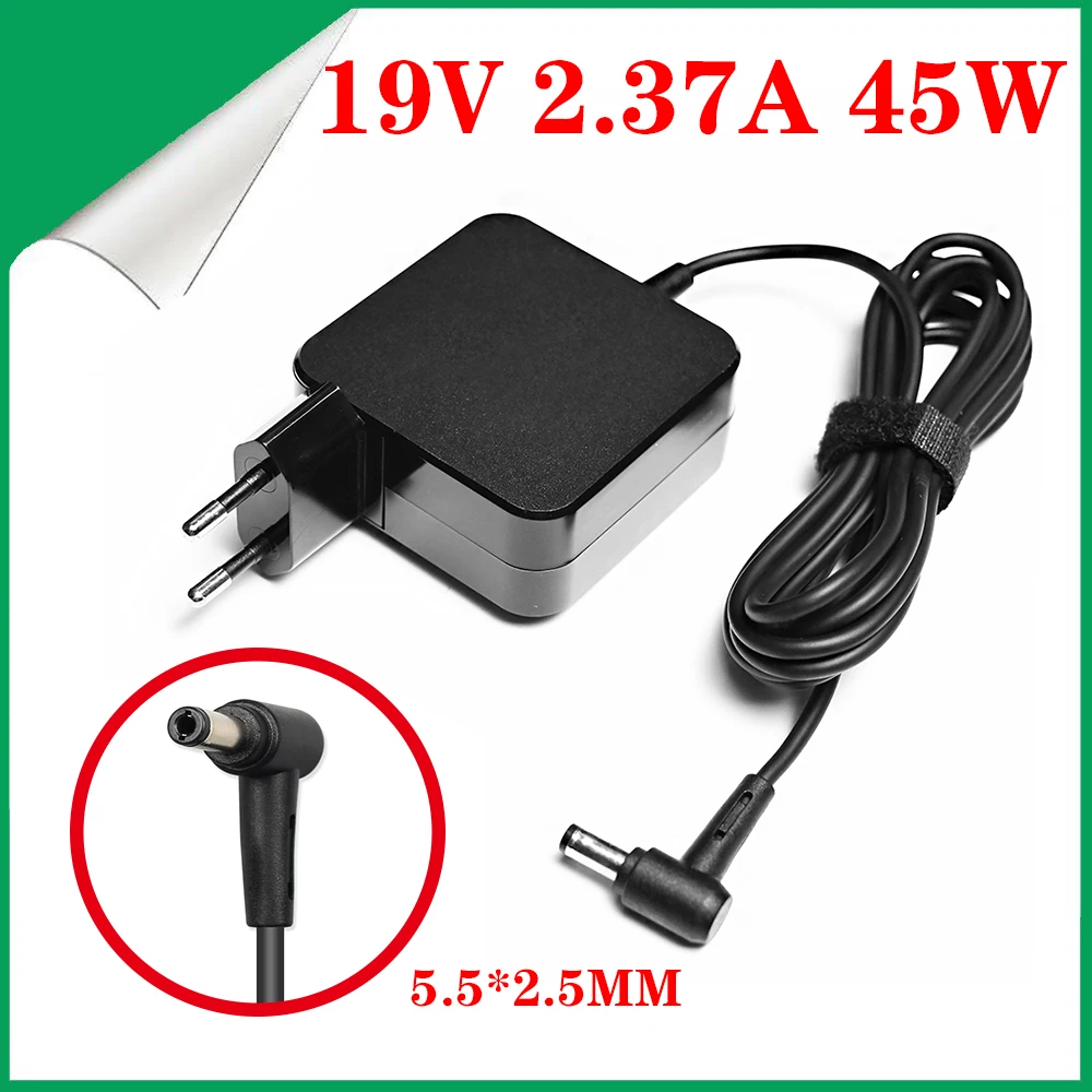 Caricabatterie Adattatore Ca 19V 2.37A 45W 5.5X2.5Mm Per Asus X751Ma F551C K53S K53E K52F X555L F551M F555L E200H X552C X550C Laptop