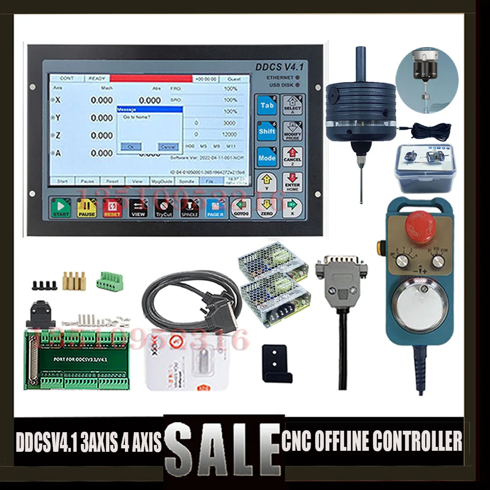 Ddcsv3.1/Ddcsv4.1 Controller Di Movimento Offline Per Incisione E Fresatrice 3D Edge Finder Con Kit Volantino Mpg