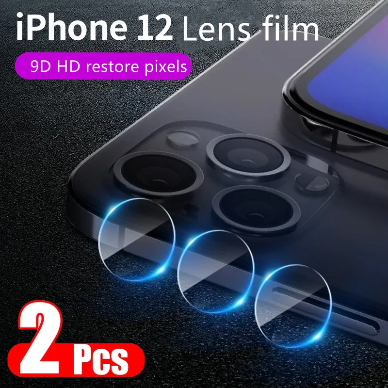 2 Pezzi Per Iphone 12 11 Pro Max Camera Protector Glass Iphone 12 Pro Max 11Pro Max Pellicola Protettiva In Vetro Iphone 12 7 8 6 6S Plus 5