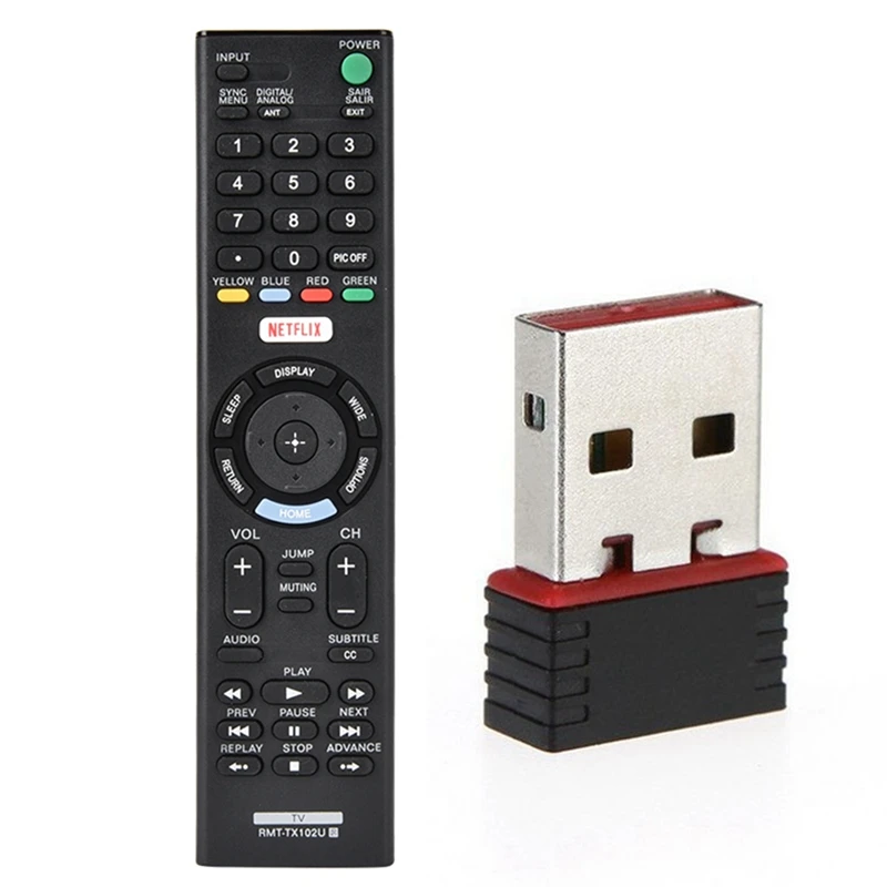 Realtek Usb Wireless Musliman Card Adattatore Di Rete Wifi Rtl8188 E Telecomando Smart Tv Per Sony Rmt-Tx102U