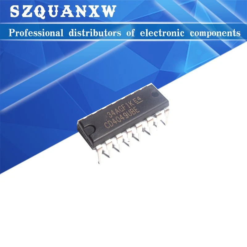 10 Pz Cd4049Be Cd4049 Hef4049Bp Dip-16 Buffer E Driver Di Linea Hex Inverting Nuovo Originale