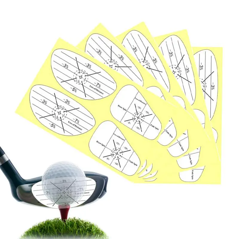 Golf Impact Tape 5 Fogli Golf Strike Impact Stickers Golf Impact Tape Set Golf Face Tape Per Auto-Insegnamento Dolce E Shot