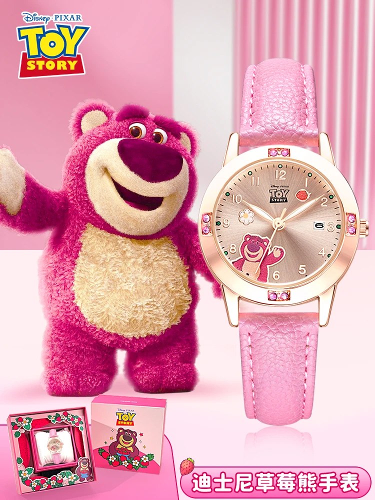 Disney For Children Watch Mickey Minnie Mouse Boy Girl Quartz Cartoon Wristbatch Waterproof Student Reverse For Children Gift