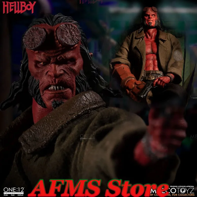 Mezco 1/2 Scala Da Collezione Figura Hellboy Anung Un Rama Red Devil Dolls Set Completo 6 Pollici Uomini Soldato Action Figure Modello