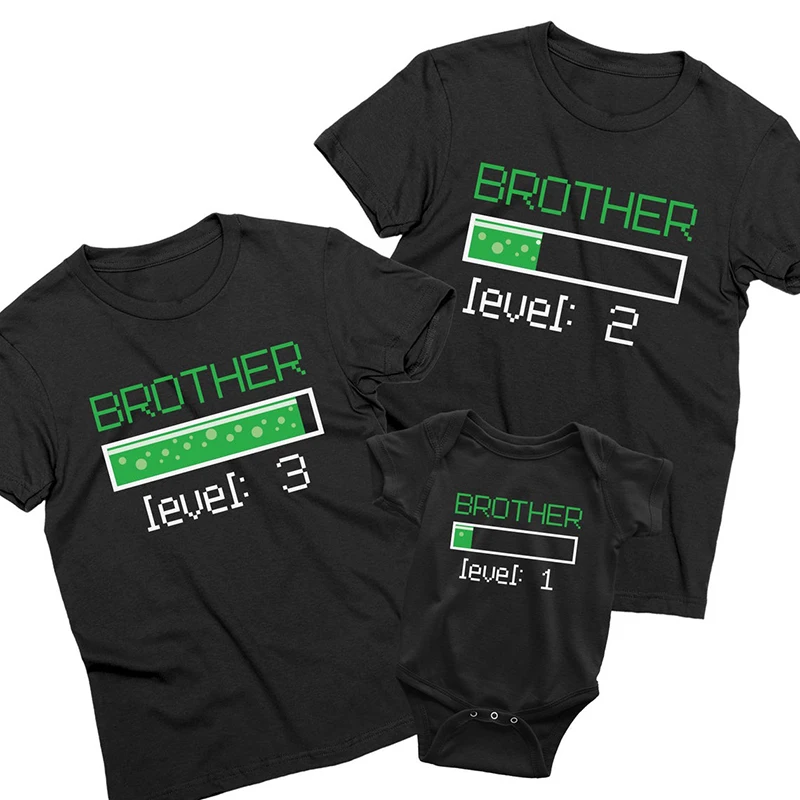 1Pc Brother Sister Camicie Abbinate Sibling Game T-Shirt Top Abbinati Alla Famiglia T-Shirt Big Brother Little Brother Per Regalo