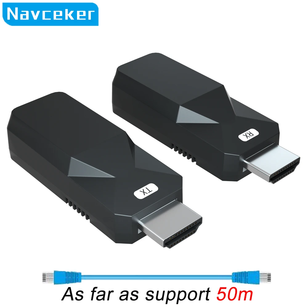 2024 50M Hdmi Over Ip Network Extender 1080P Trasmettitore Hdmi Di Rj45 Cat5E Cat6 Lan Extensor Come Hdmi Splitter Support Poe