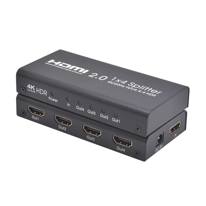 4K 60Hz Video 4K Hd Splitter 2.0 1X4 4K Hd Splitter 4K 3D Hd Splitter 1X4 Hdr Dts-Hd Supporto Hdr Per Pc Laptop Ps4 Xbox