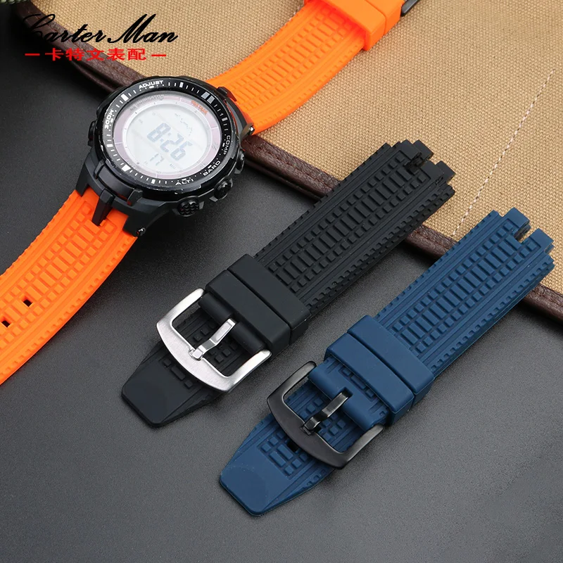 Per Casio Alpinismo Protrek Prw-3000 Prw-3100 Prw-6000 Prw-6100Y Prg-300 330 Cinturino In Silicone Cinturino Da Uomo Bracciale Catena