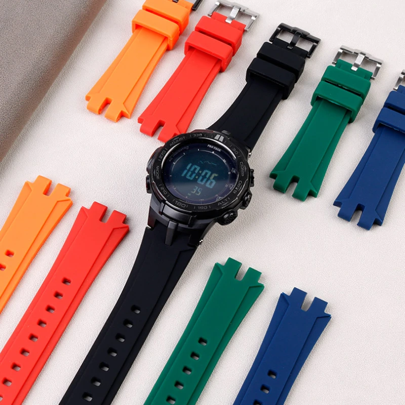 Cinturino Per Orologio In Silicone Modificato Per Casio Protrek Prw-3100 Prw-6000 6100 Prw-3000 Prg-300 Prg-330 Accessori Per Cinturini Da Uomo Morbid