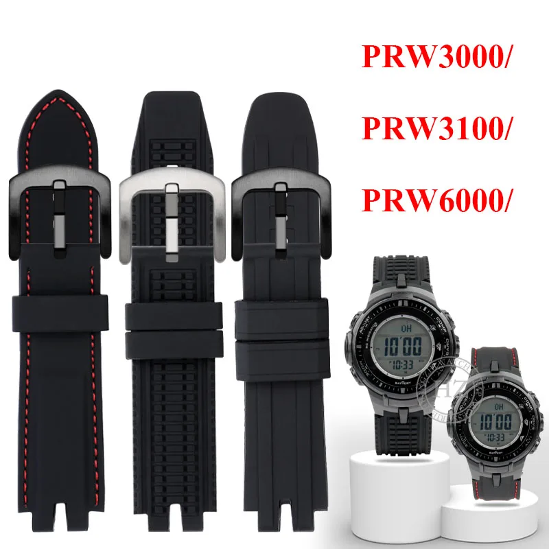 Retrofit Cinturino In Silicone Accessori Casio Mountain Watch Per Protrek Prw3000/3100/6000/6100Y Cinturino In Gomma Impermeabile