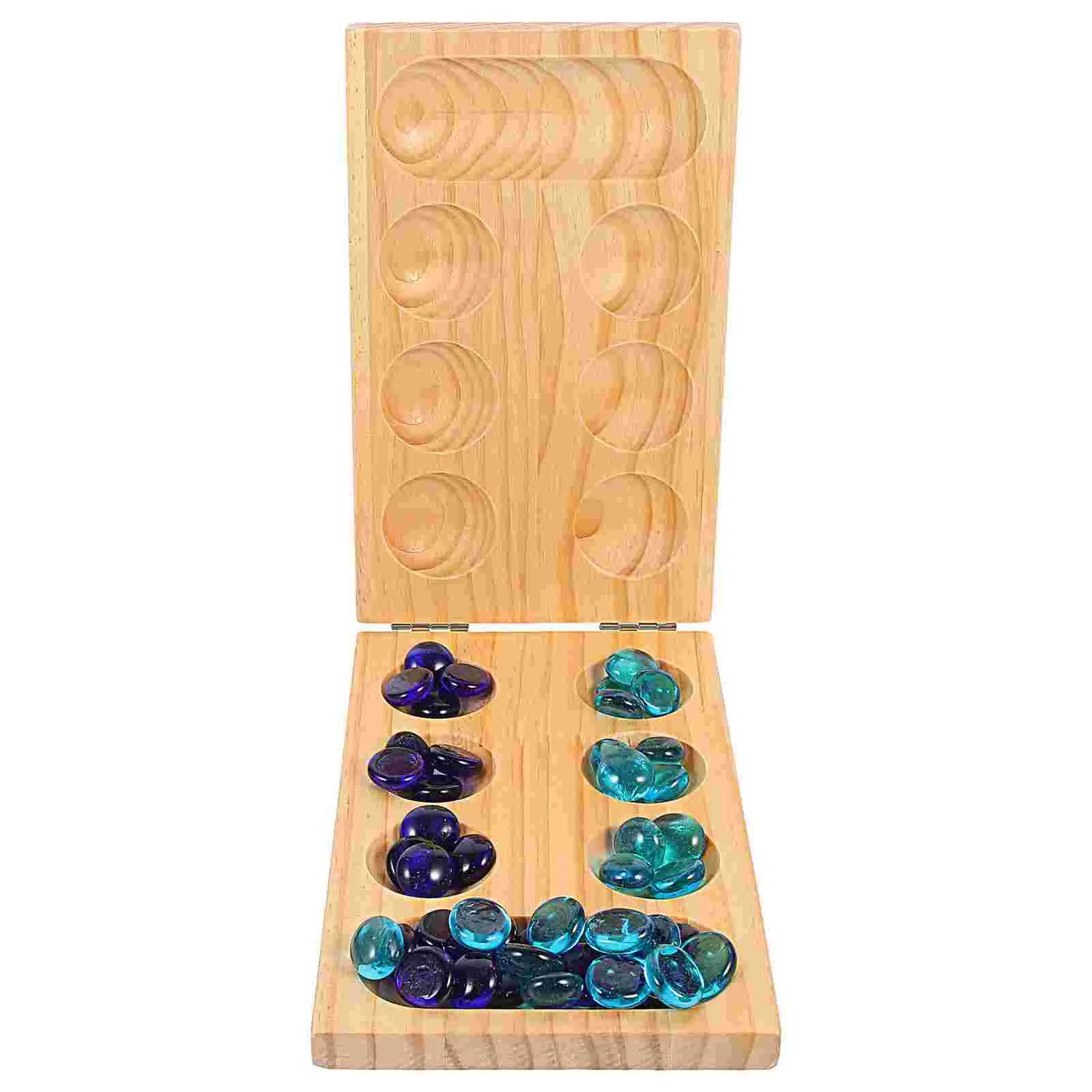 Bambini Mancala Giocattolo Gioco Di Legno Pietra Preziosa Scacchi Giocattolo Pieghevole Bordo Formazione Portatile Mensola Pieghevole Pietra Preziosa 