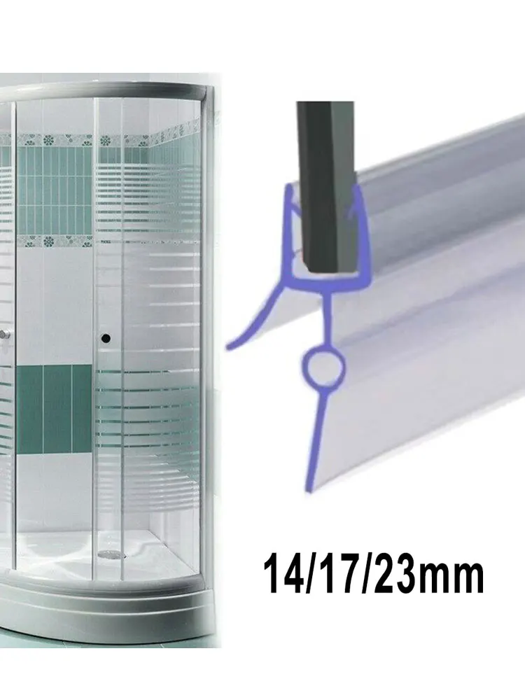 Striscia Di Tenuta Per Schermo Doccia 14/17/23Mm Striscia Di Tenuta Per Porta In Vetro Senza Telaio In Pvc Guarnizione Di Spelatura Per Il Tempo Infer