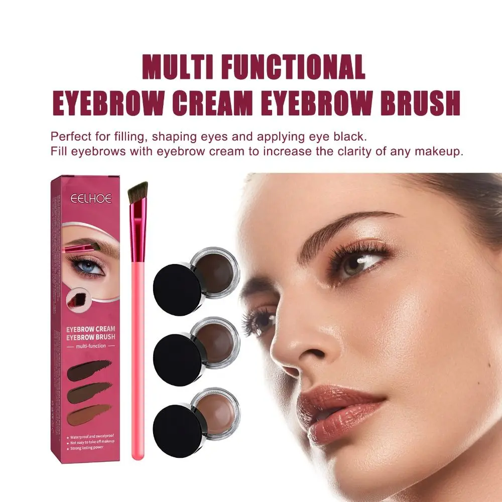 Con Crema Per Sopracciglia 4D Hair Stroke Pennello Per Sopracciglia Ultrasottile Premium Rhombus Angolato Pennello Per Sopracciglia 4D Hair Stroke Bro