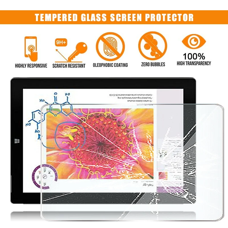 Per Argos Bush Eluma B1 10.1 "Pellicola Proteggi Schermo In Vetro Temperato Per Tablet