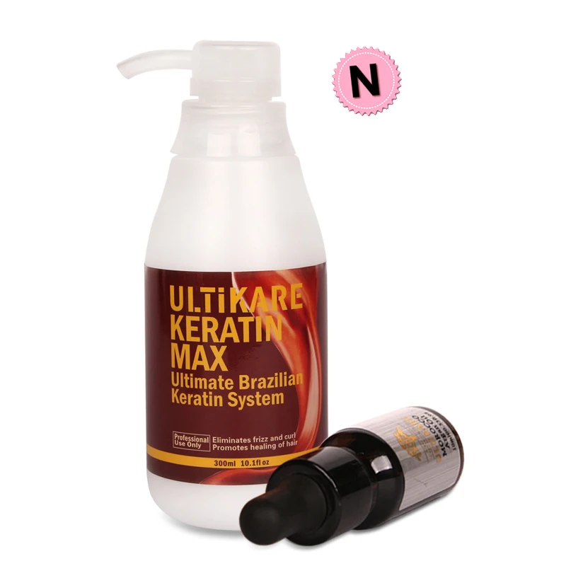 Caldo Utilizzando Il Trasporto 10Ml Olio Di Argan Marocchino Con 300Ml 5% Brazilian Keratin Treatment Lisciare I Di Riparazione Per Il Normale Ricci C