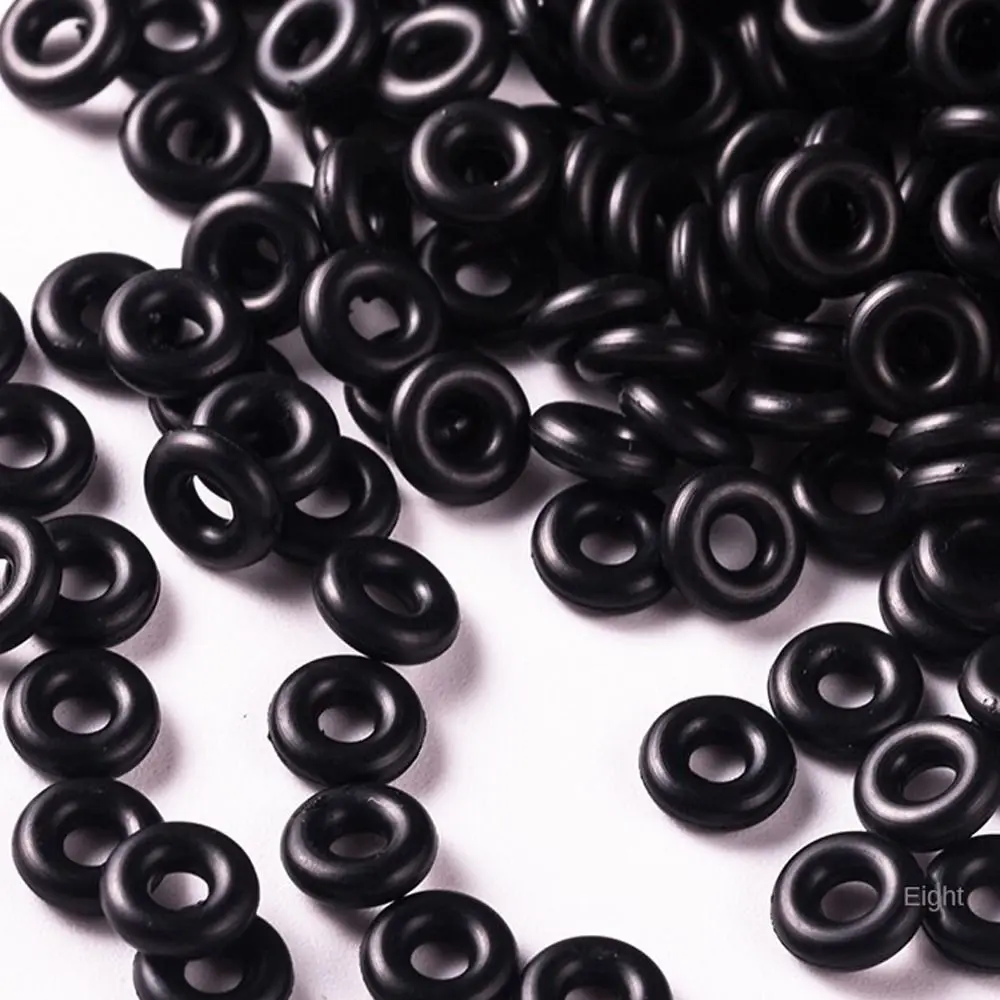 100/400 Pz Kit Metrico O-Ring Hot Fish Bite Plumbing Black Rubber Worms Wacky Rig Indicatore Assortimento Set Strumento Di Pesca