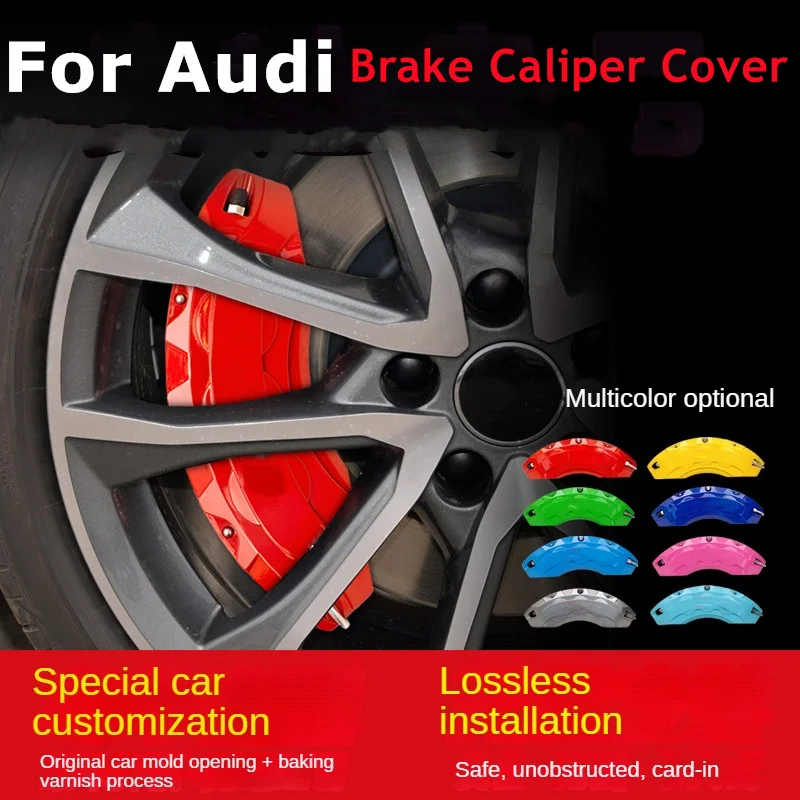 Per Audi Car Brake Caliper Cover Alluminio Anteriore Posteriore Fit Rs Sq A1 A2 A3 A4 A5 A6 A7 A8 Q1 Q2 Q3 Q4 Q5 Q6 Q7 Q8