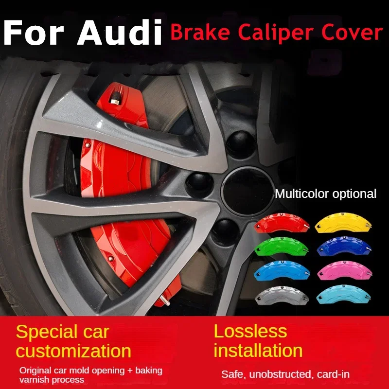 Per Audi Car Brake Caliper Cover Alluminio Anteriore Posteriore Fit Rs Sq A1 A2 A3 A4 A5 A6 A7 A8 Q1 Q2 Q3 Q4 Q5 Q6 Q7 Q8