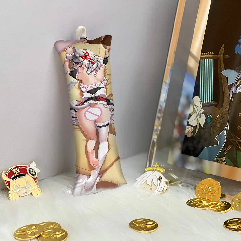 Vtuber Sakamata Chloe Mini Dakimakura Portachiavi Ciondolo Accessori Anime Portachiavi Corpo Carino Cuscino Borsa Ciondolo Doppio Lato