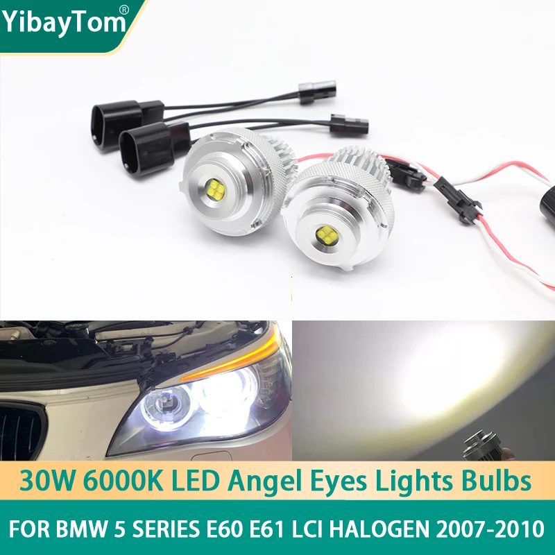 Led Error Free 30W Chip Angel Eye Marker Lampadina Per Bmw Serie 5 E60 E61 Lci Alogeno 545I 550I 535I 530I 520I 2007-2010