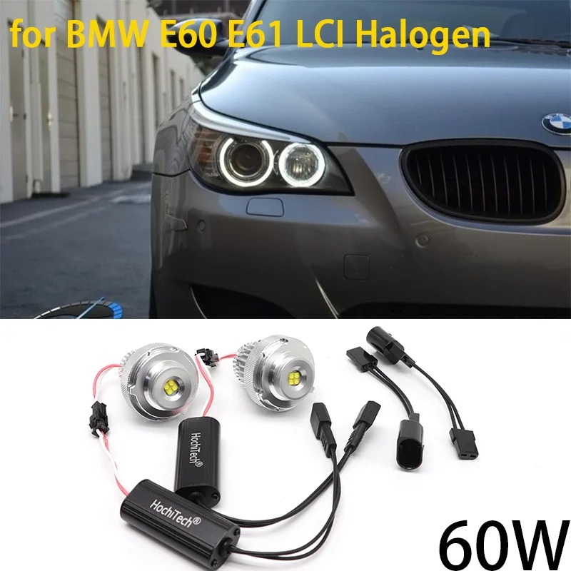 Led Error Free 60W Chip Angel Eye Marker Lampadine Per Bmw Serie 5 E60 E61 Lci Alogeno 545I 550I 535I 530I 520I 2007-10