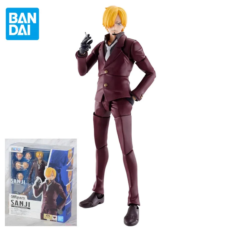 Bandai Original One Piece Anime Figure Sanji Shf Demon Wind Feet Ghost Island Crociation Action Figure Toys For Kids Regalo Di Natale