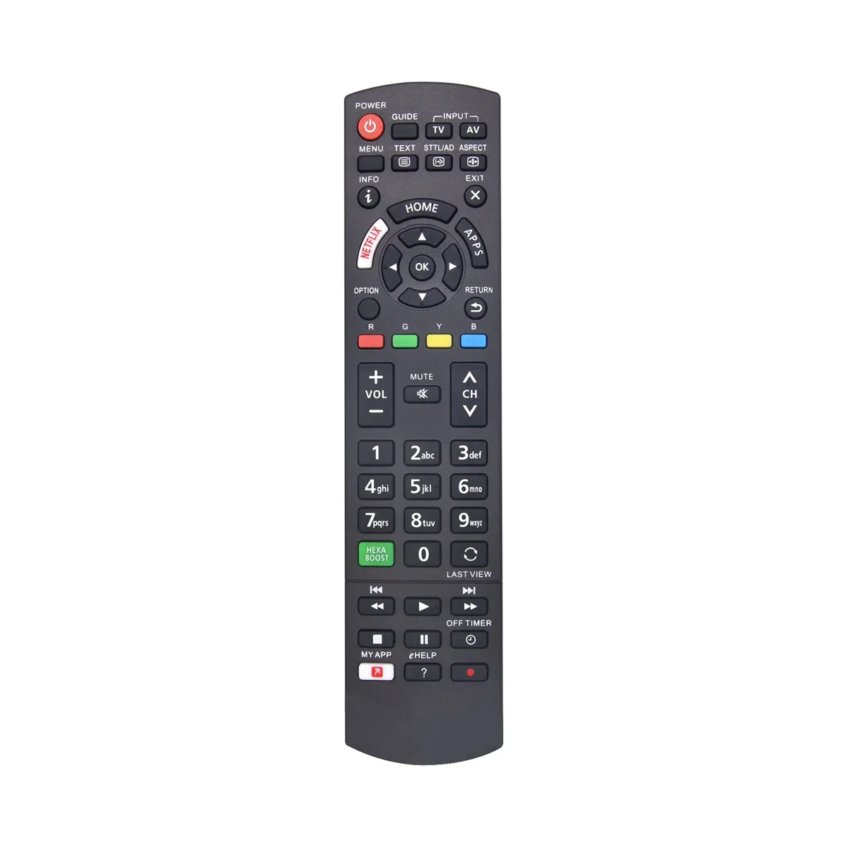Telecomando Universale Per Telecomando Tv Panasonic Per Tv Panasonic Viera Lcd Led 3D Con Pulsanti Netflix, My App