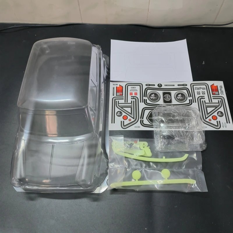 Tc130 1/10 Mini Cooper 1300 Clear Rc Body Shell, 190Mm X 257Mm Drift Tamiya Chassis Tt01 Tt02