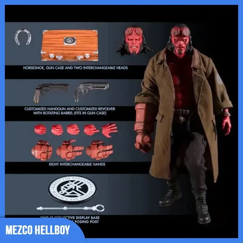 Originale Mezco Figure Hellboy One:12 Pvc Anime Figure Action Figurine Statue Toys Model Collection Doll Gift