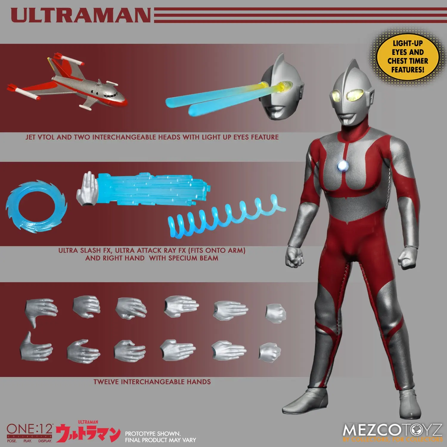 Disponibile Originale Mezco One:12 Ultramam Action Figures Toy Gift Collection Hobby
