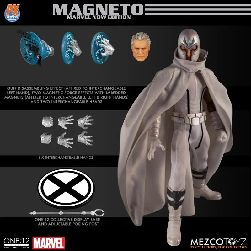 In Magazzino Originale Mezco One:12 Magneto Anime Action Collection Figure Model Toys