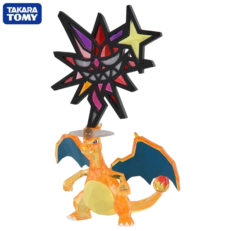 [Disponibile] Takara Tomy Pokemon Terastal Dark Type Charizard 10Cm Mini Size Anime Figure Bel Modello Collezione Di Ornamenti Giocattoli Regalo