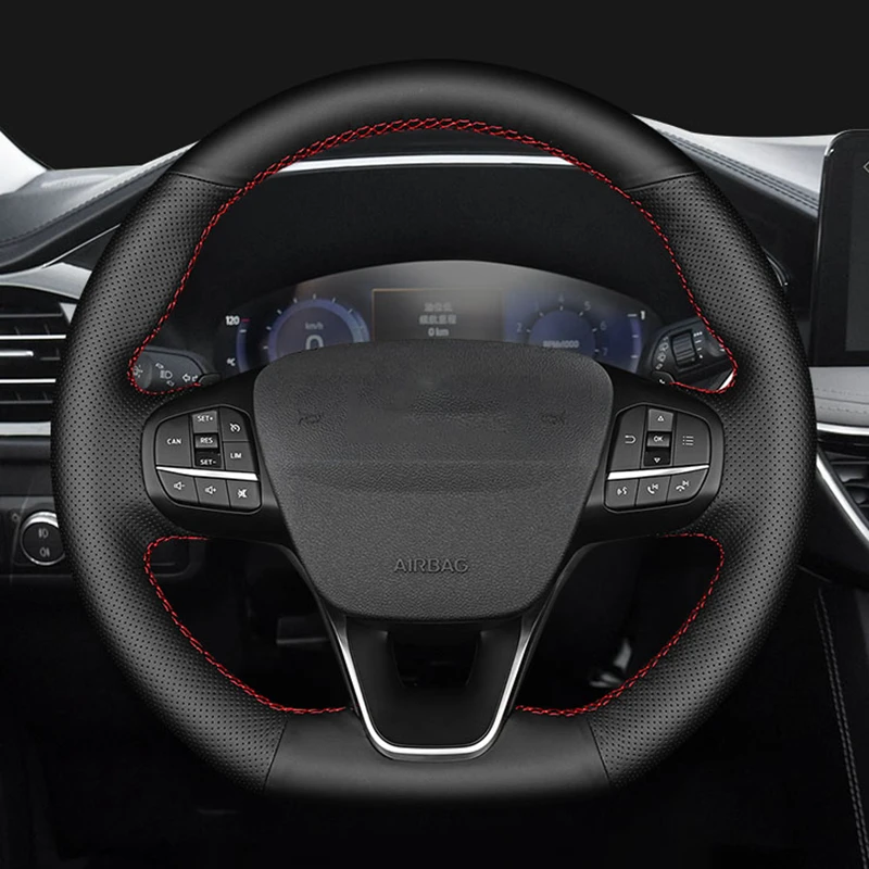 Coprivolante Per Auto In Pelle Artificiale Per Ford Focus St-Line Fiesta St-Line 2018-2019 Focus St 2019-2020 Fiesta St