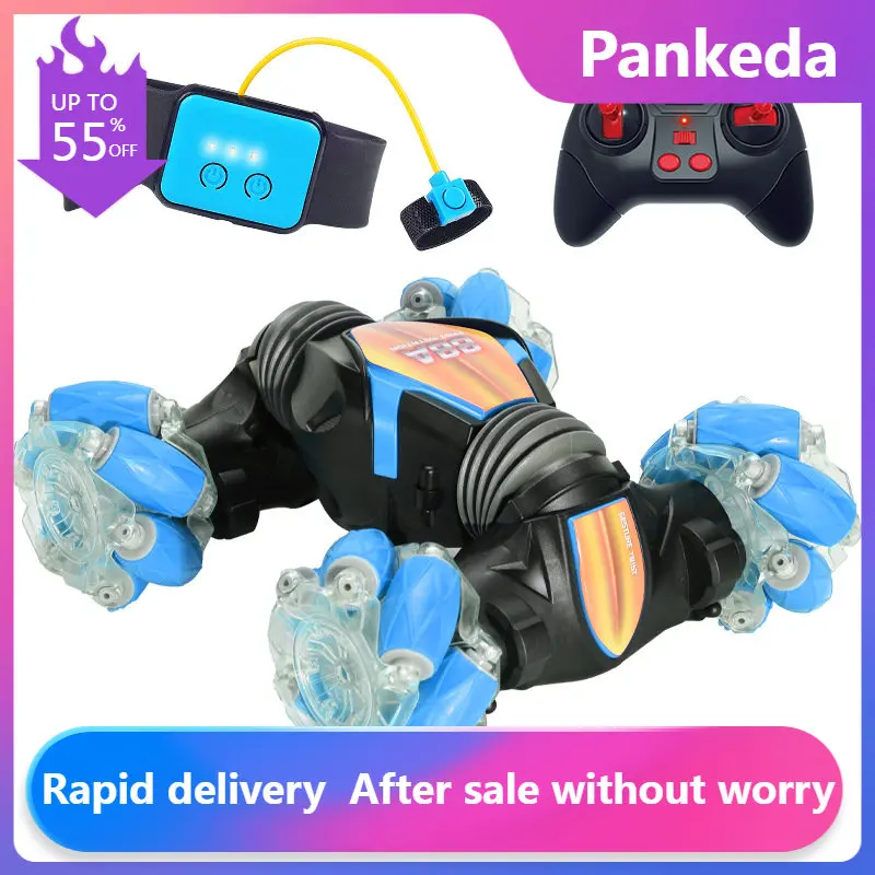 Rc Car 4Wd Radio Control Stunt Car Gesture Induction Twisting Fuoristrada Drift Rc Toys Con Luce E Musica Rc Drift Car