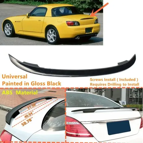 Misura Per 00-2009 Honda S2000 Abs Spoiler In Plastica Universal Trunk Sedan Accessori Per Kit Corpo Ala Posteriore