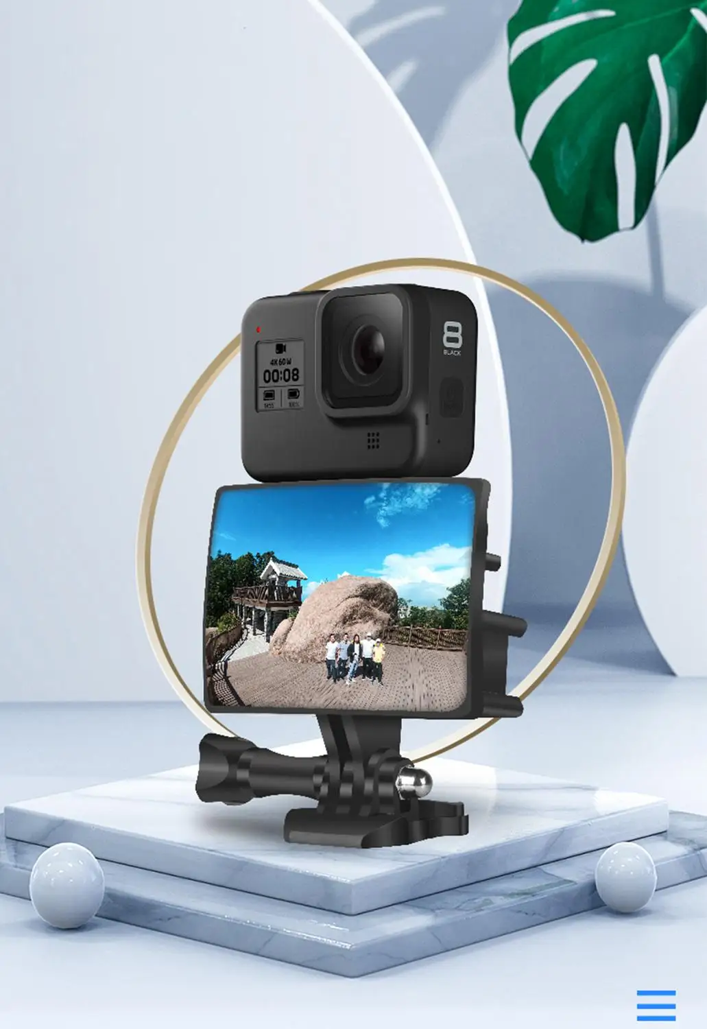 Per Gopro Hero 10 9 8 7 6 5 Universale Selfie Specchio Rifrattore Treppiede Selfie Stick Gopro Accessori Hero 9 Hero 8 Hero 7 Hero 5